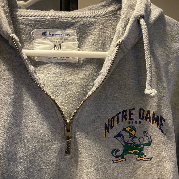 Champion Tops - Norte dame - champion half zip hoodie